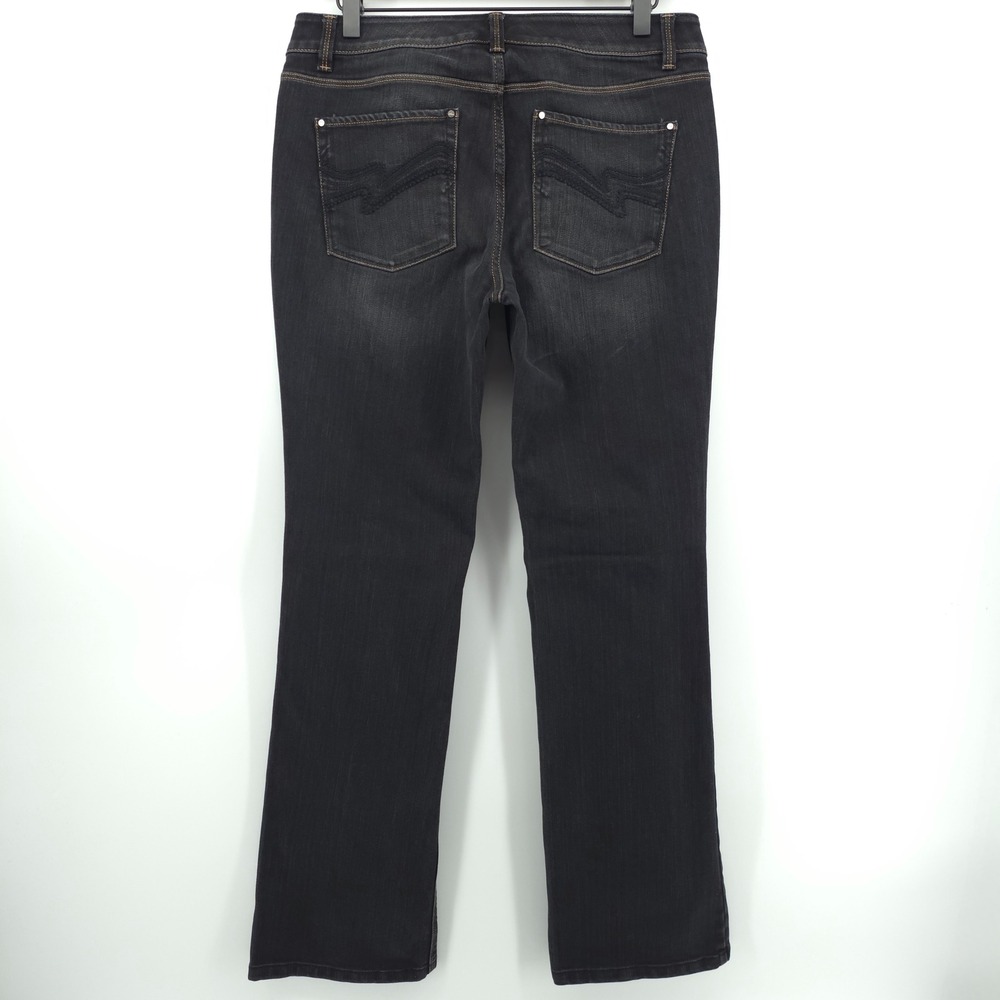 White House Black Market Blanc Boot Leg Womens Jeans 8R Gray Dark Wash Denim - Picture 3 of 11